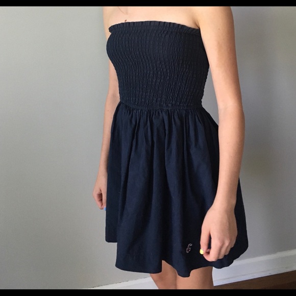 Hollister strapless dress/ navy blue - Picture 4 of 6